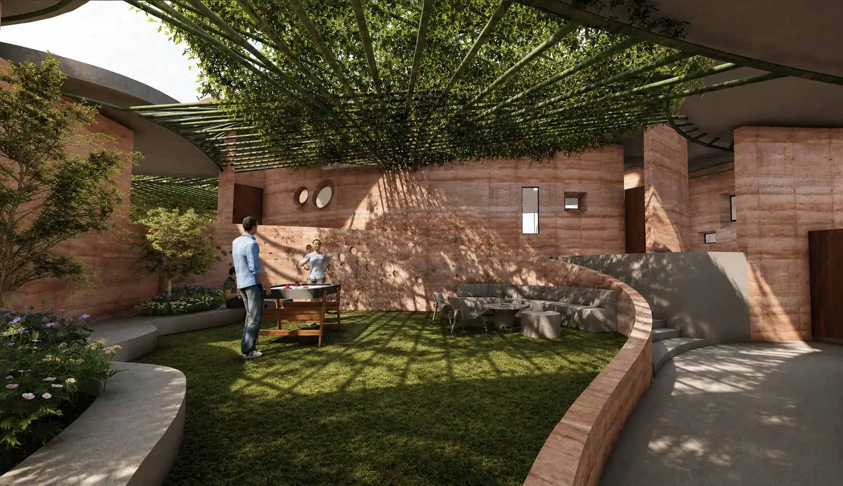 Maval Farmhouse - Interconnected Courtyards and Pathways