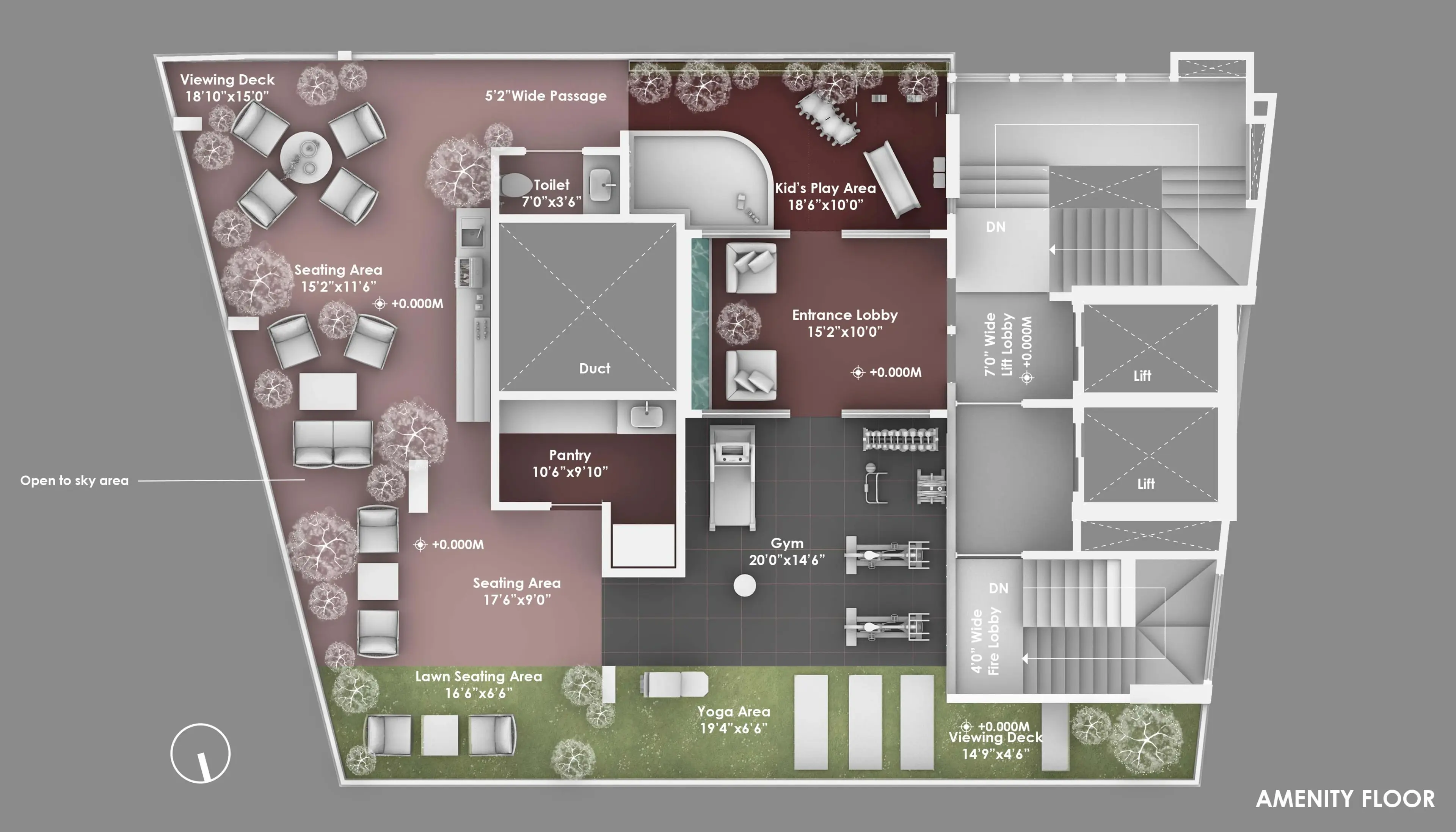 Indrabhavan Apartment — Amenity Floor Plan