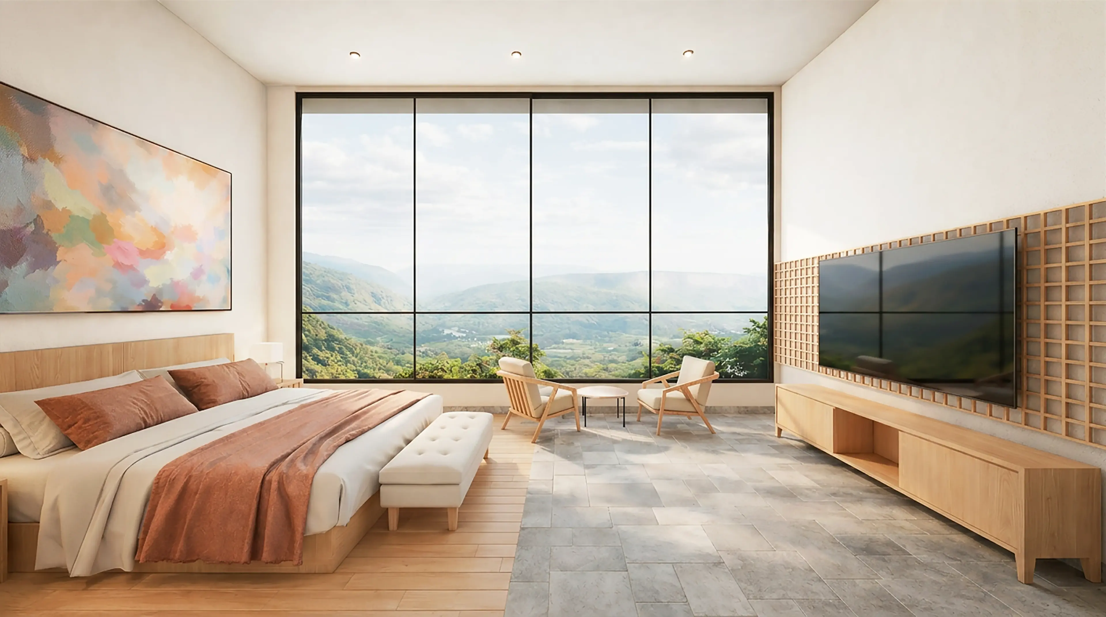 Weekend Home in Panchgani Twin Bedroom 2