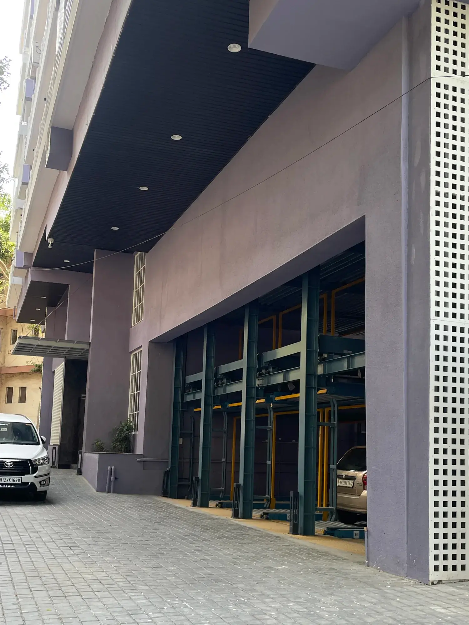 Shivatman entrance and mechanical parking